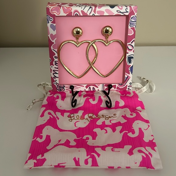Lilly Pulitzer Jewelry - Lilly Pulitzer Heart Drop Earrings